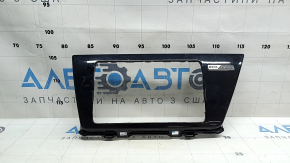 Front panel trim, monitor frame, Kia Niro 17-19 HEV, black gloss, worn