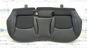 Rear seat cushion, 2nd row, Jeep Compass 22-26, leather + fabric, black, blue and black stitching