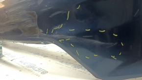 Kia Niro 17-19 HEV front bumper, PHEV without parking sensors, blue, torn, pinched, scratches, broken mount