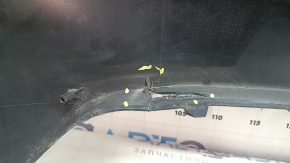 Kia Niro 17-19 HEV front bumper, PHEV without parking sensors, blue, torn, pinched, scratches, broken mount