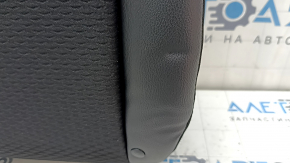 Right rear seat back, 2nd row, Jeep Compass 22-26, leather + fabric, black, white and black stitching, wrinkled