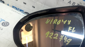 Left side mirror assembly for Kia Niro 17-22, 3 pins, black, chips, glue on glass