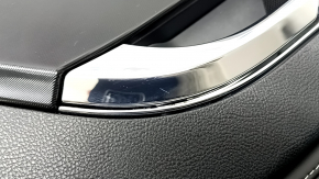 Lincoln Corsair 20-26 black rear left door panel, premium speakers included, black leather armrest with gray stitching, chrome handle and molding, black trim, scratches