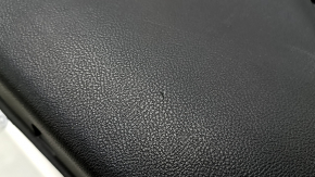 Lincoln Corsair 2020 front left door panel, black, premium speakers, black leather armrest with gray stitching, chrome handle and molding, scratches
