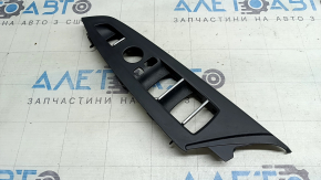 Front left window lift control trim for BMW X3 F25 11-17, black with chrome