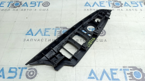 Front left window lift control trim for BMW X3 F25 11-17, black with chrome