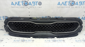 Kia Niro 17-19 HEV radiator grille, PHEV without radar, chrome + gloss black, worn, broken guide
