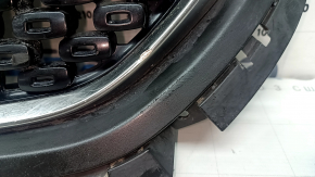 Kia Niro 17-19 HEV radiator grille, PHEV without radar, chrome + gloss black, worn, broken guide