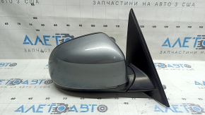 Right side mirror assembly for BMW X3 F25 15-16, 5-pin, turn signal, auto-dimming, heated, graphite