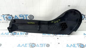 Right side passenger seat trim for Lincoln Corsair 20-26, black, plastic has turned white, and is worn.