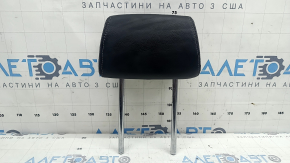 Rear left seat headrest, 2nd row, BMW X3 F25 11-17, black leather with gray stitching