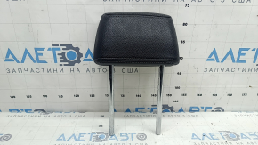 Rear left seat headrest, 2nd row, BMW X3 F25 11-17, black leather with gray stitching