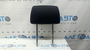 Rear right seat headrest, 2nd row, BMW X3 F25 11-17, black leather with gray stitching