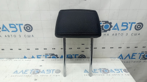 Rear right seat headrest, 2nd row, BMW X3 F25 11-17, black leather with gray stitching
