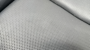 Lincoln Corsair 20-26 passenger seat back upholstery, black leather, perforated, heated, ventilated, scratches