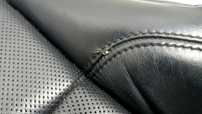 Lincoln Corsair 20-22 driver's seat cushion cover, black leather, perforated, heated, ventilated, dented, cracked