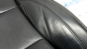 Lincoln Corsair 20-22 driver's seat cushion cover, black leather, perforated, heated, ventilated, dented, cracked