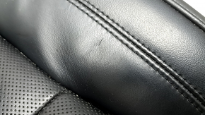 Lincoln Corsair 20-22 passenger seat cushion upholstery, black leather, perforated, heated, ventilated, scratches, dented
