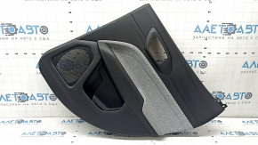 Jeep Compass 22-26 black rear right door panel, gray fabric insert, blue stitching
