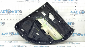 Rear left door panel for Jeep Compass 22-26, black, gray fabric insert, blue stitching