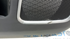 Jeep Compass 22-26 black front left door panel, gray fabric insert, blue stitching, cleanable