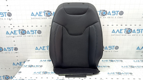 Jeep Compass 17-21 passenger seat back upholstery, black leather and fabric