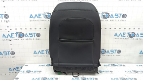 Jeep Compass 17-21 passenger seat back upholstery, black leather and fabric
