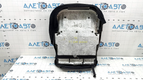 Driver's seat cushion upholstery for Jeep Compass 22-26, leather + fabric, black, blue stitching, heated