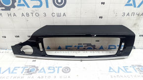 BMW X3 F25 15-17 front center panel trim, glossy black with chrome, scratches