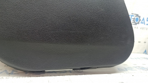 Rear left door panel assembly for BMW X3 F25 11-17, black leather, with curtain, gray stitching, with handle, black leather armrest, black leather insert, gray molding, scratches