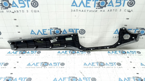 Right upper front panel trim for Jeep Compass 22-26, gray fabric, blue stitching, cleanable
