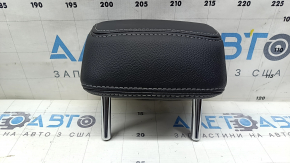 Rear center seat headrest BMW X3 F25 11-17 black leather with gray stitching