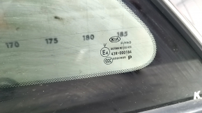 Rear left window, blind glass, Kia Niro 17-22, chrome, scratches on chrome, glue