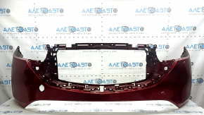 Front bumper, bare, Mazda CX-5 22-25, without parking sensors, blue, torn, broken fasteners, scratches, missing fragment