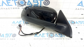 Right side mirror assembly for Jeep Compass 17-26, 3+4 pins, heated, BSM, gloss black