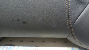 Rear seat cushion, 2nd row, Mazda CX-5 23-25, black leather with perforation, with brown stitching, wrinkled, needs cleaning