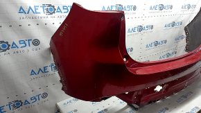 Naked rear bumper for Mazda CX-5 22-25 without parking sensors, silver, crack in mount, scuff marks
