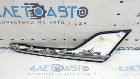 Mazda CX-5 17-25 center console trim, right side, black with chrome, with brown stitching, scratches