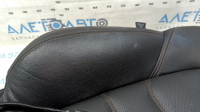Mazda CX-5 17-23 passenger seat back upholstery, black leather, with brown stitching, heated, perforated, abrasive