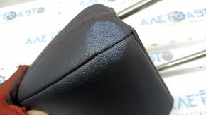 Mazda CX-5 19-25 passenger seat headrest, black leather, brown stitching, dry-cleanable