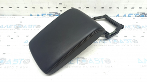 Mazda CX-5 17-25 armrest, black leather with brown stitching, scratches, stains