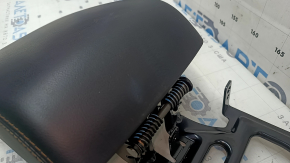 Mazda CX-5 17-25 armrest, black leather with brown stitching, scratches, stains