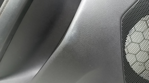 Rear left door panel for Mazda CX-5 17-23 with black leather insert, gray leather armrest, butt, needs cleaning, scratches