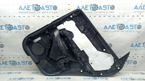 Rear left door panel for Mazda CX-5 17-23 with black leather insert, gray leather armrest, butt, needs cleaning, scratches