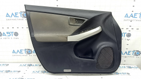 Front left door trim panel for Toyota Prius 30 10-15 beige, with beige fabric insert, worn, dry-cleanable