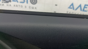 Door trim panel, front right, Toyota Prius 30 10-15, black with dark gray fabric insert, dark gray fabric armrest, gray molding, with handle, scratches, broken fastener