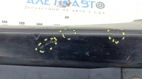Left threshold of Toyota Prius 30 10-15 black, dented, lower fastener torn off, scratches