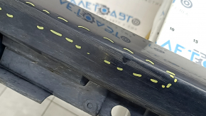 Left threshold of Toyota Prius 30 10-15 black, dented, lower fastener torn off, scratches