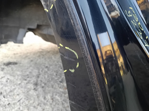 Right rear fender dent on a Toyota Prius 30 13-15, black, dented, bump