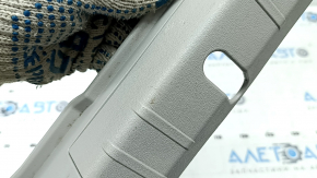 Toyota Prius 30 10-15 trunk opening trim, gray, with bracket trim, scratches, broken fastener, needs cleaning